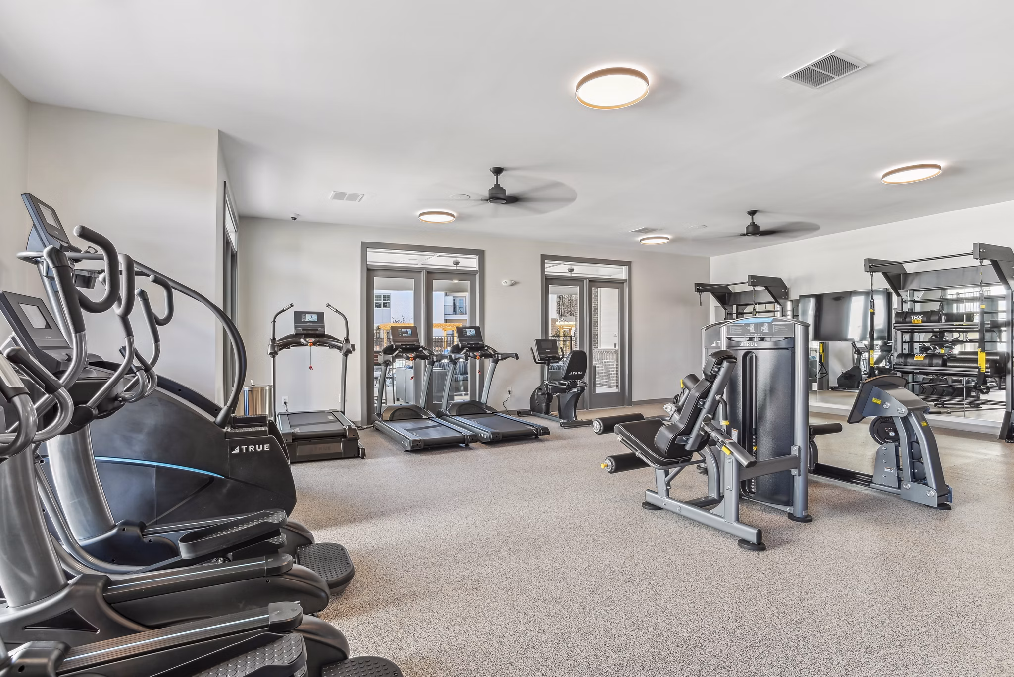 fitness center at Parkstone at Indian Land Apartments 