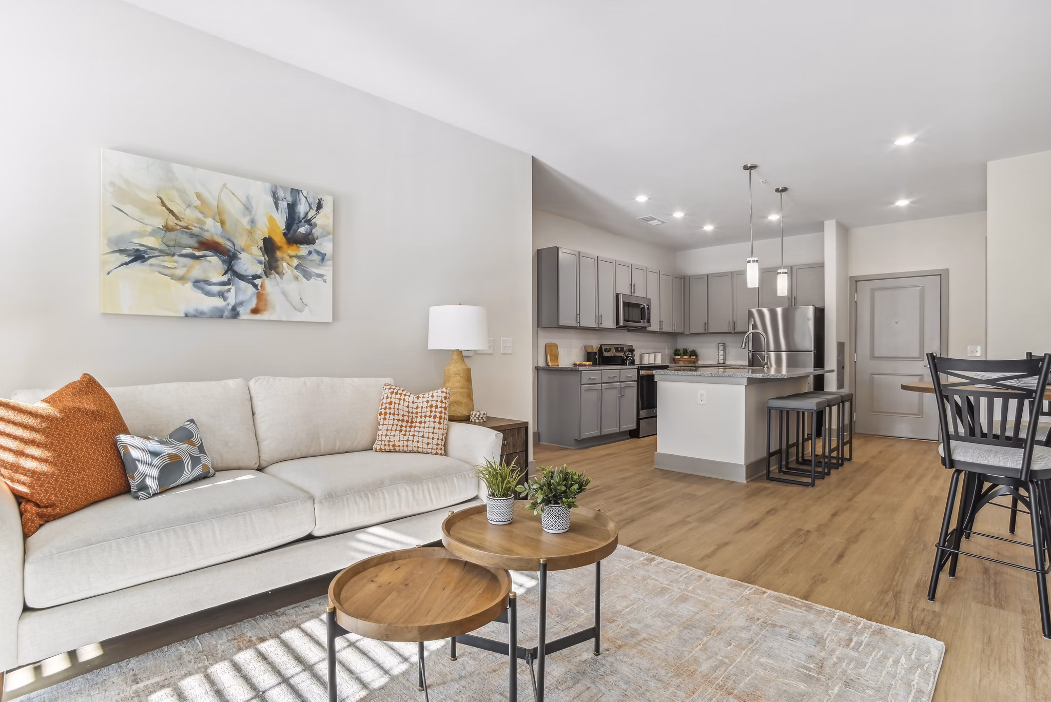 living room at Parkstone at Indian Land Apartments 