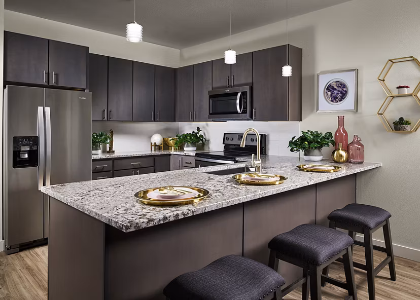 kitchen at Tangent Apartments 