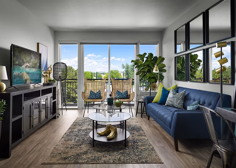 living room at Tangent Apartments 