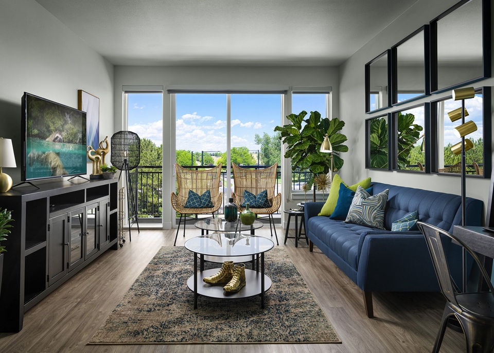 living room at Tangent Apartments 