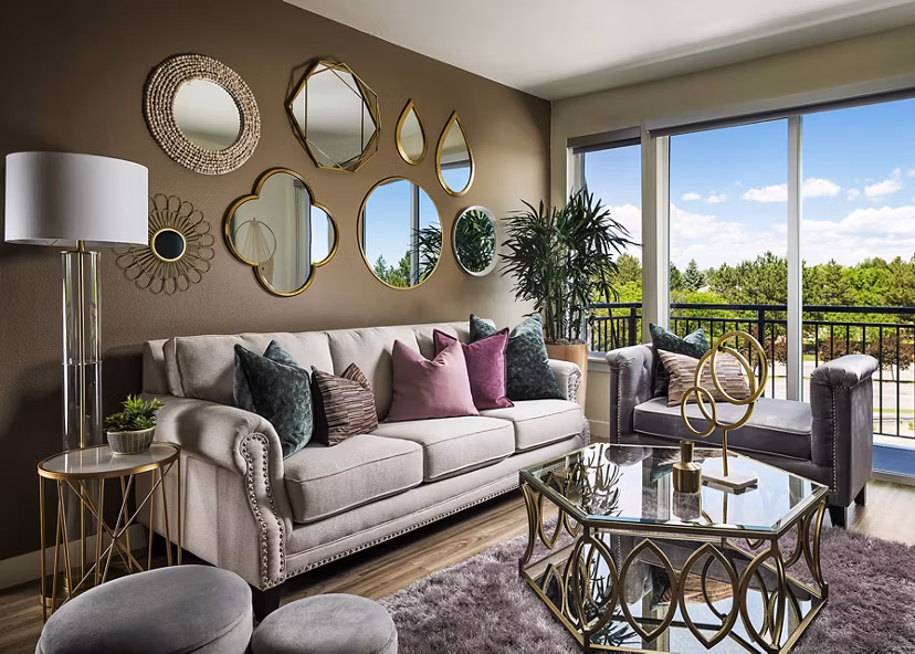 living room at Tangent Apartments 