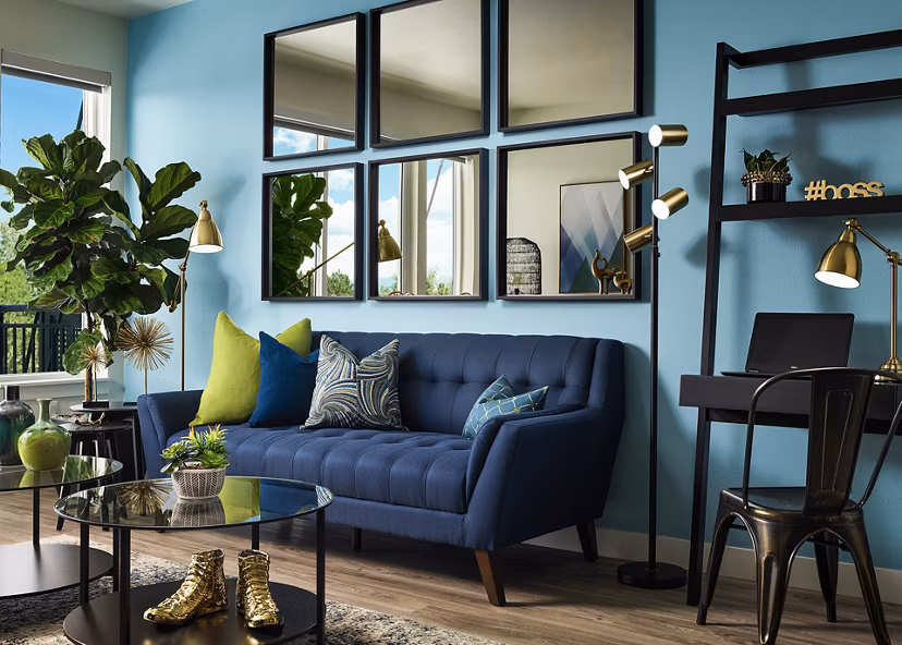 living room at Tangent Apartments 