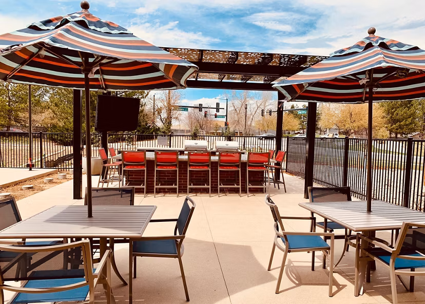 grill area at Tangent Apartments 