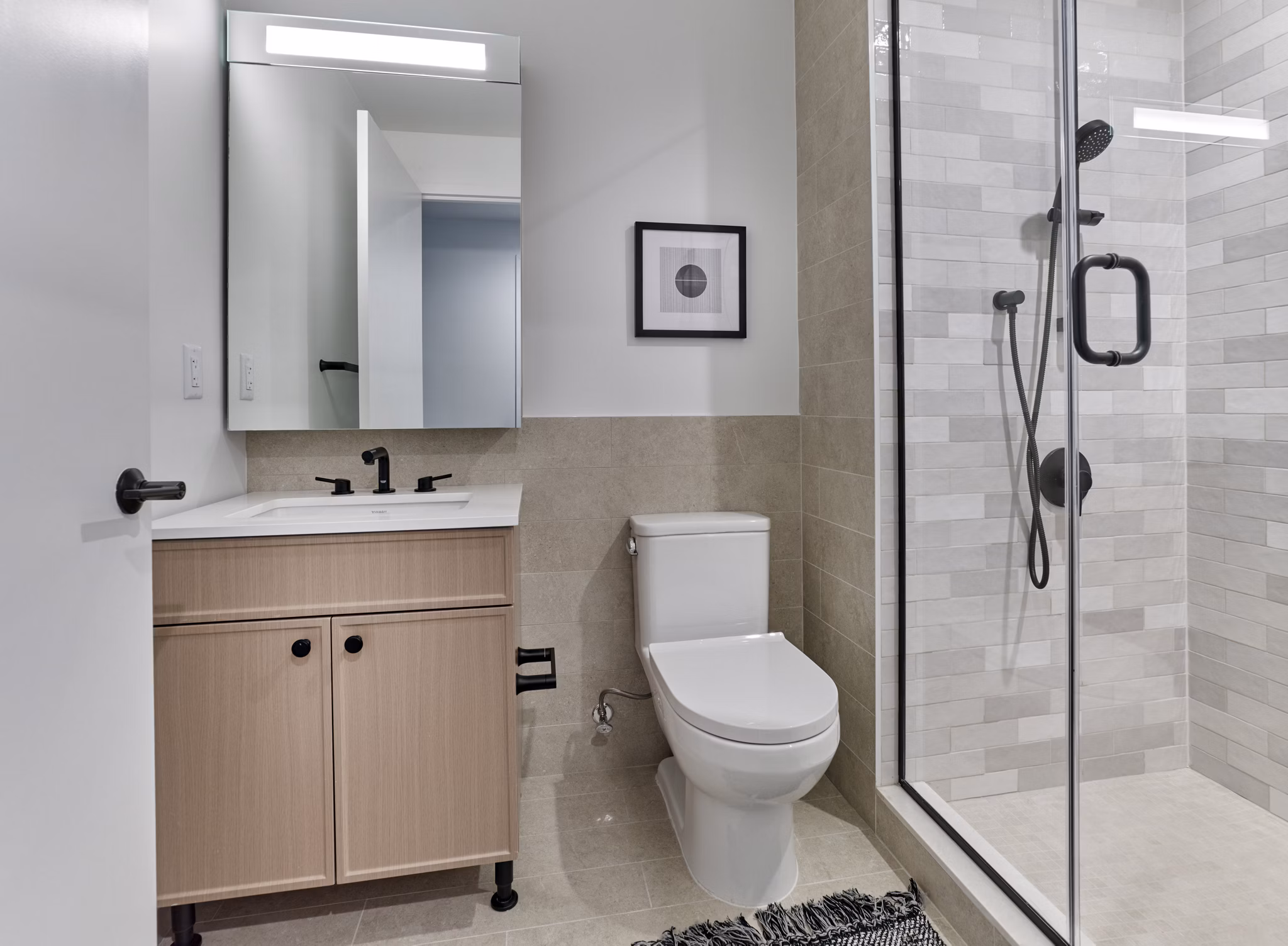 bathroom at The Greyson Apartments 