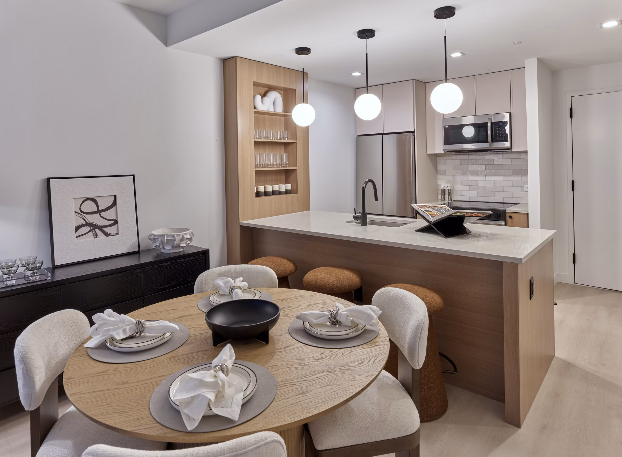 dining room at The Greyson Apartments 
