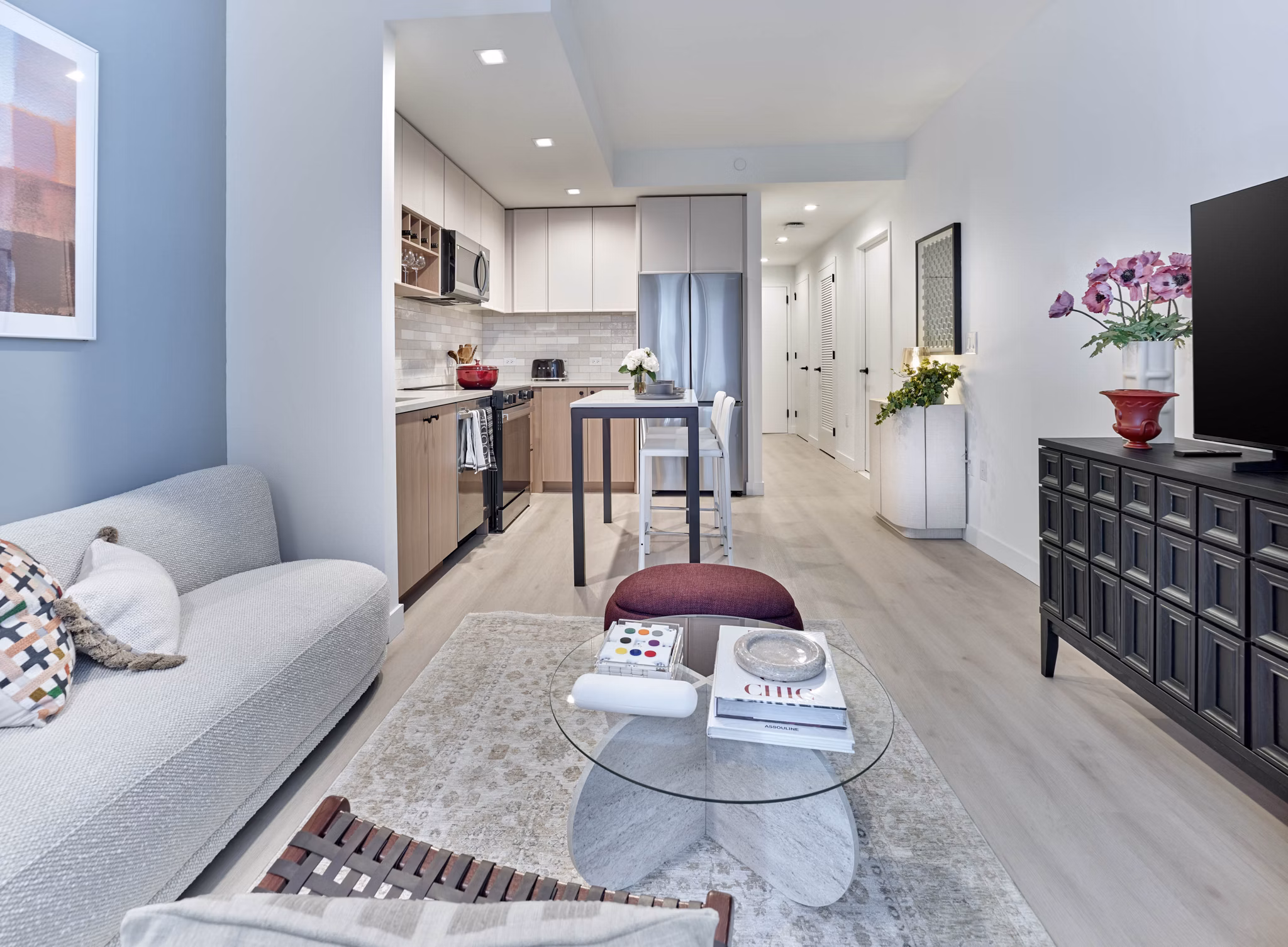 living room at The Greyson Apartments 