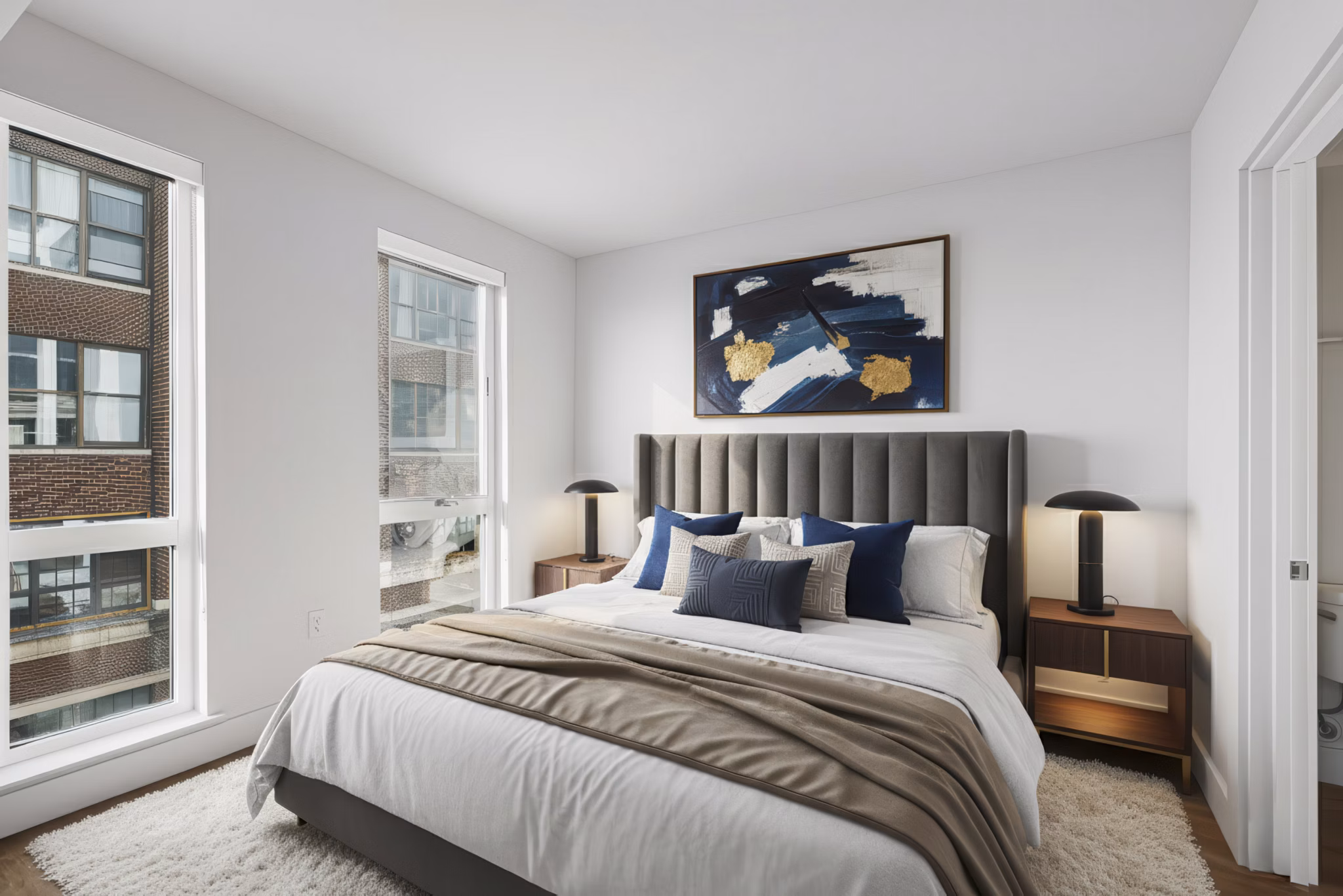 bedroom at Via Callowhill Apartments