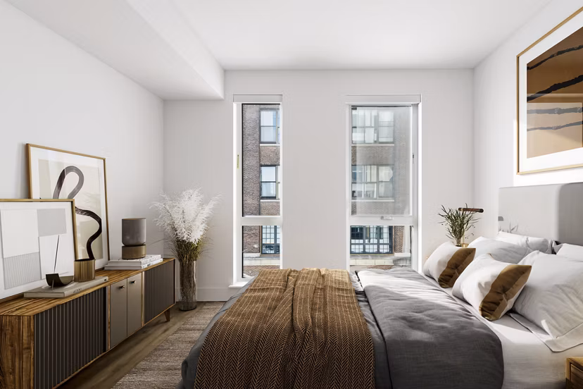 bedroom at Via Callowhill Apartments