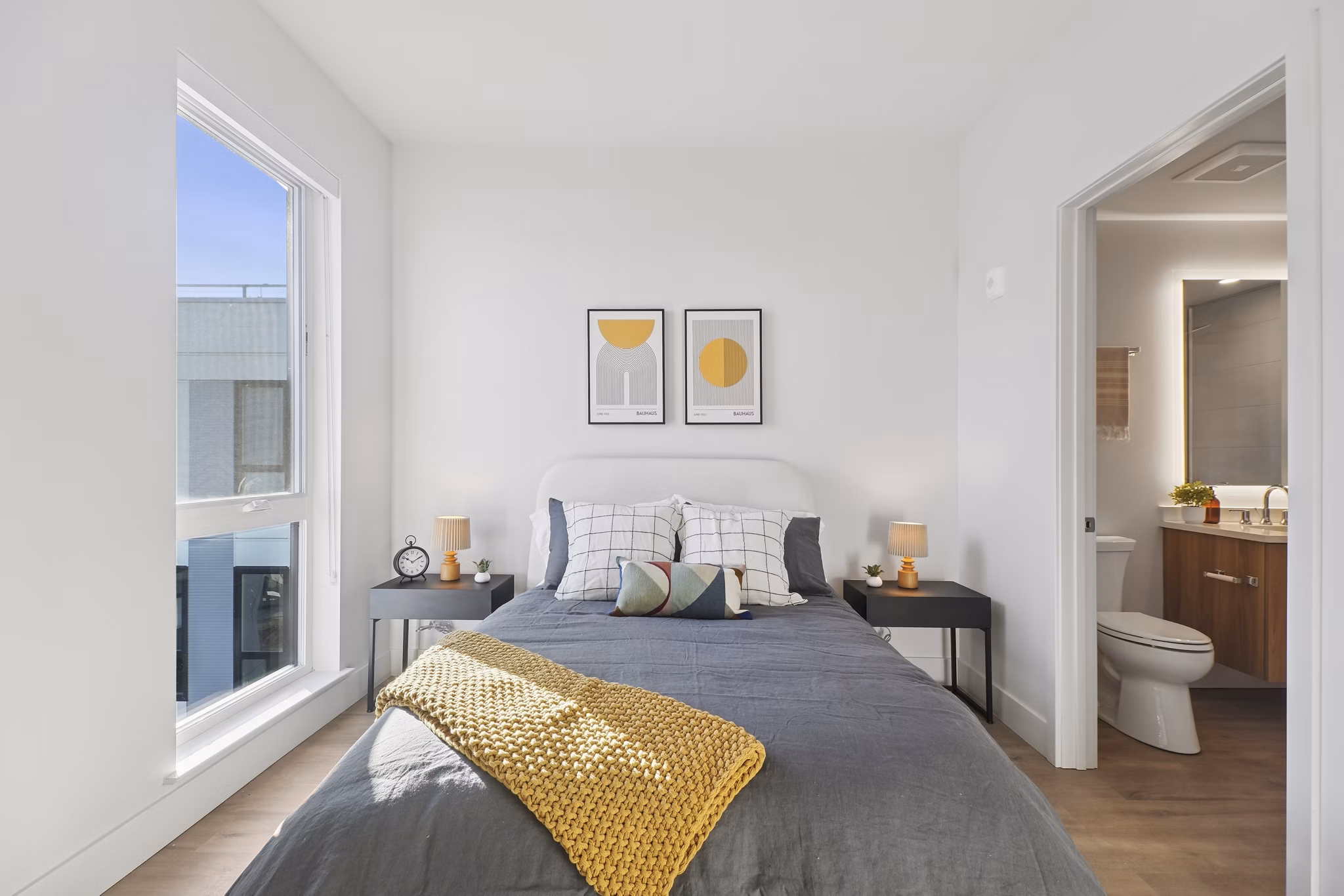 bedroom at Via Callowhill Apartments