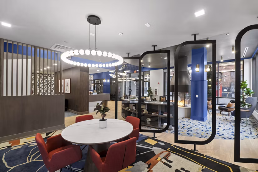 clubhouse at Via Callowhill Apartments