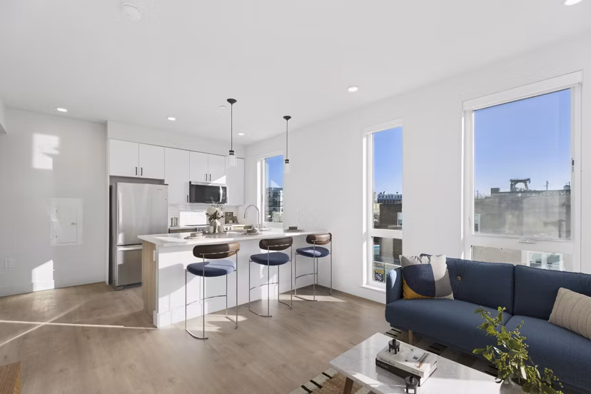 living room at Via Callowhill Apartments