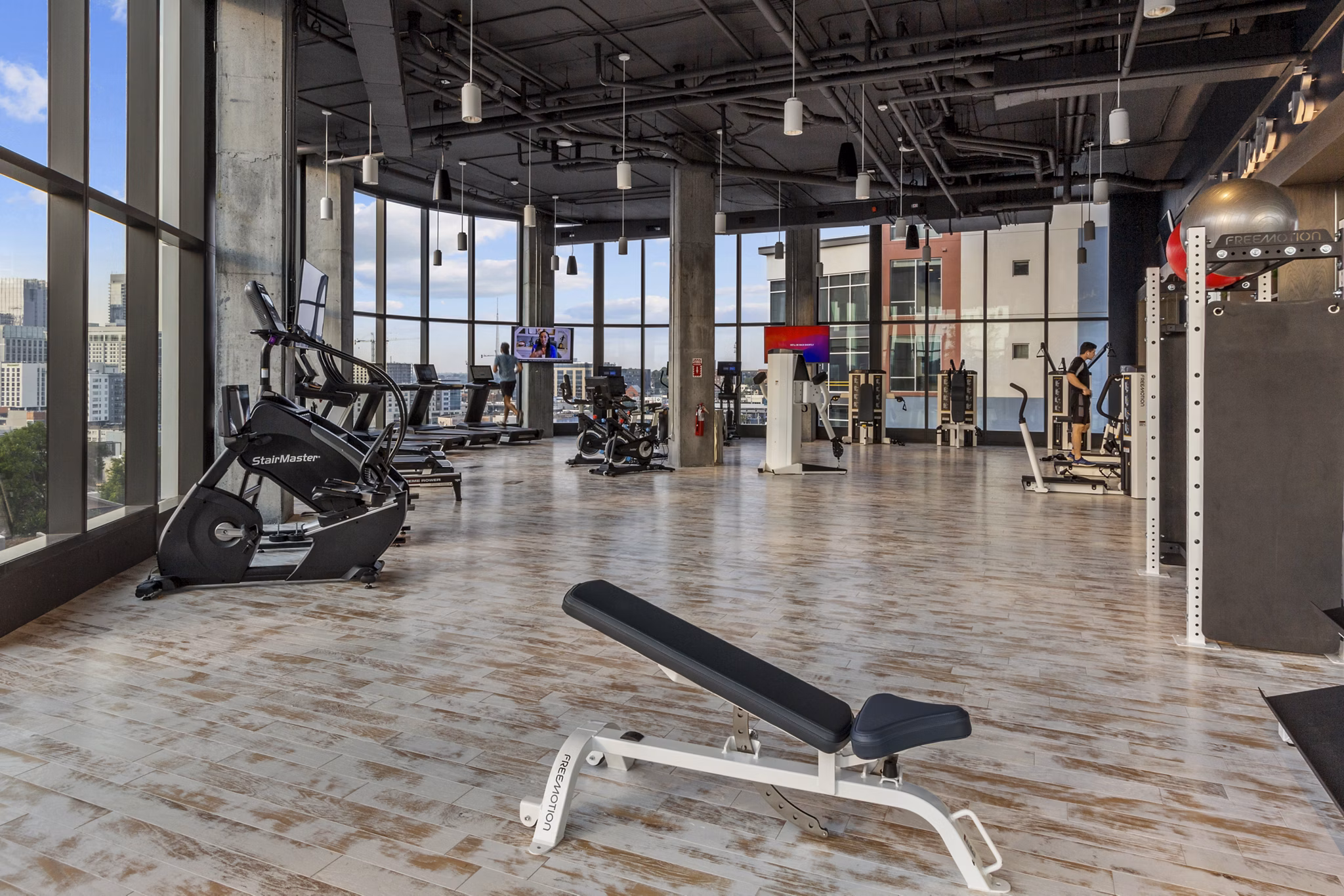 fitness center at Albion in the Gulch Apartments