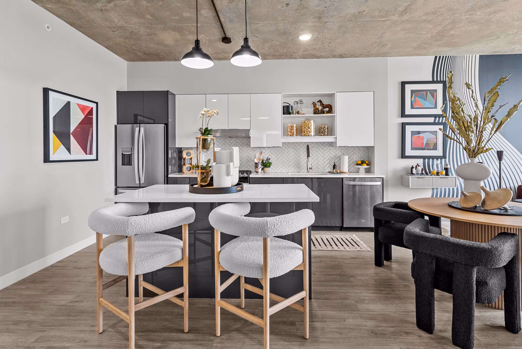 kitchen at Albion in the Gulch Apartments