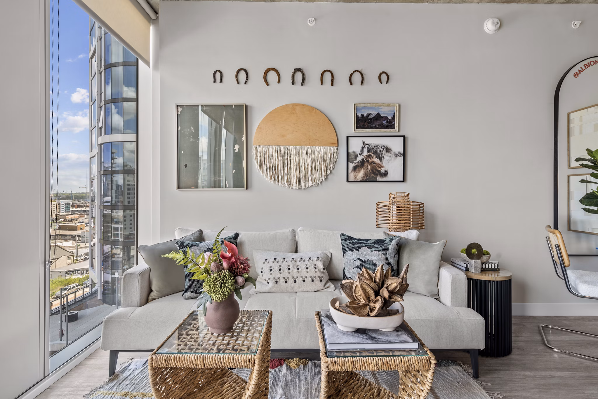 living room at Albion in the Gulch Apartments