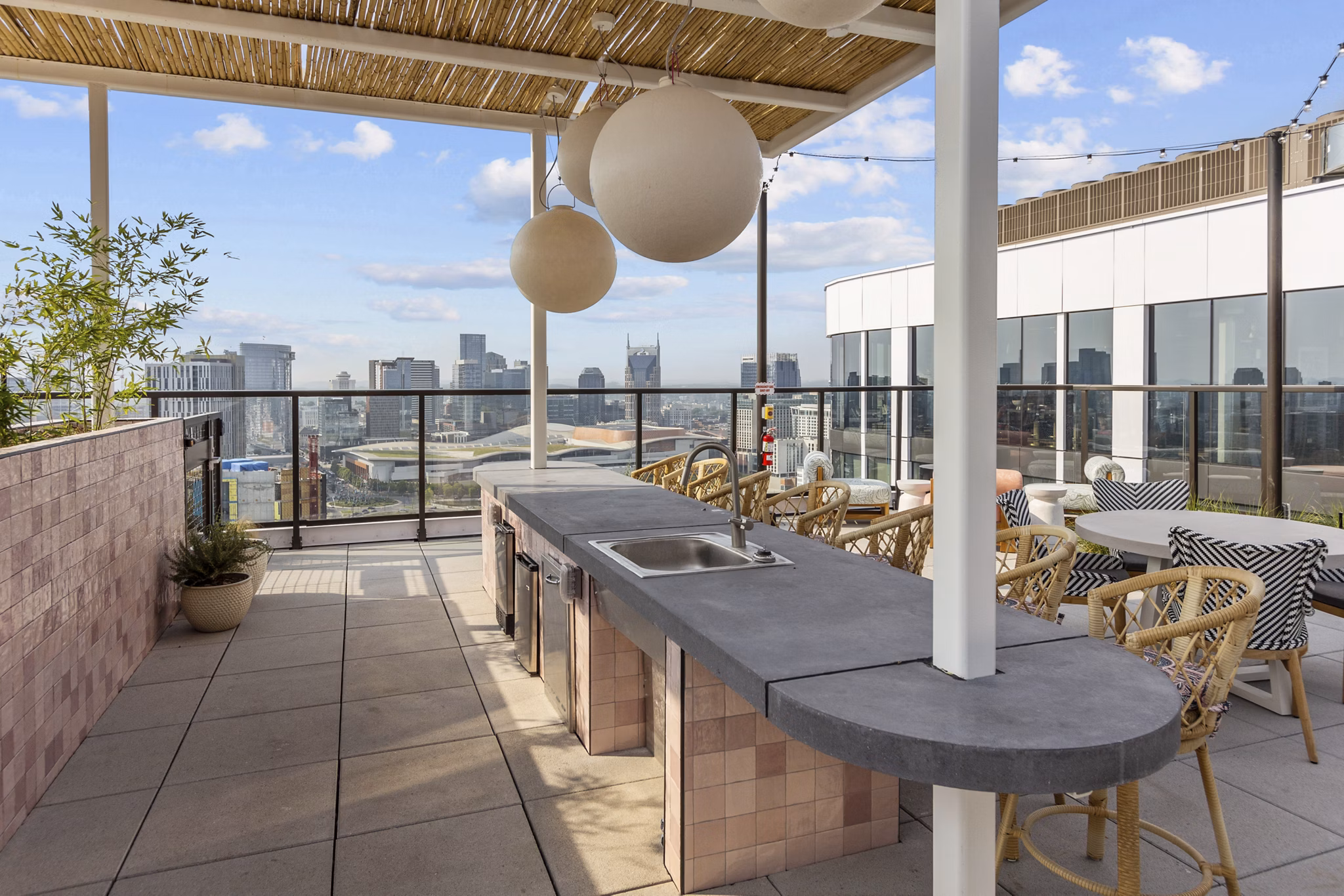 grill area at Albion in the Gulch Apartments