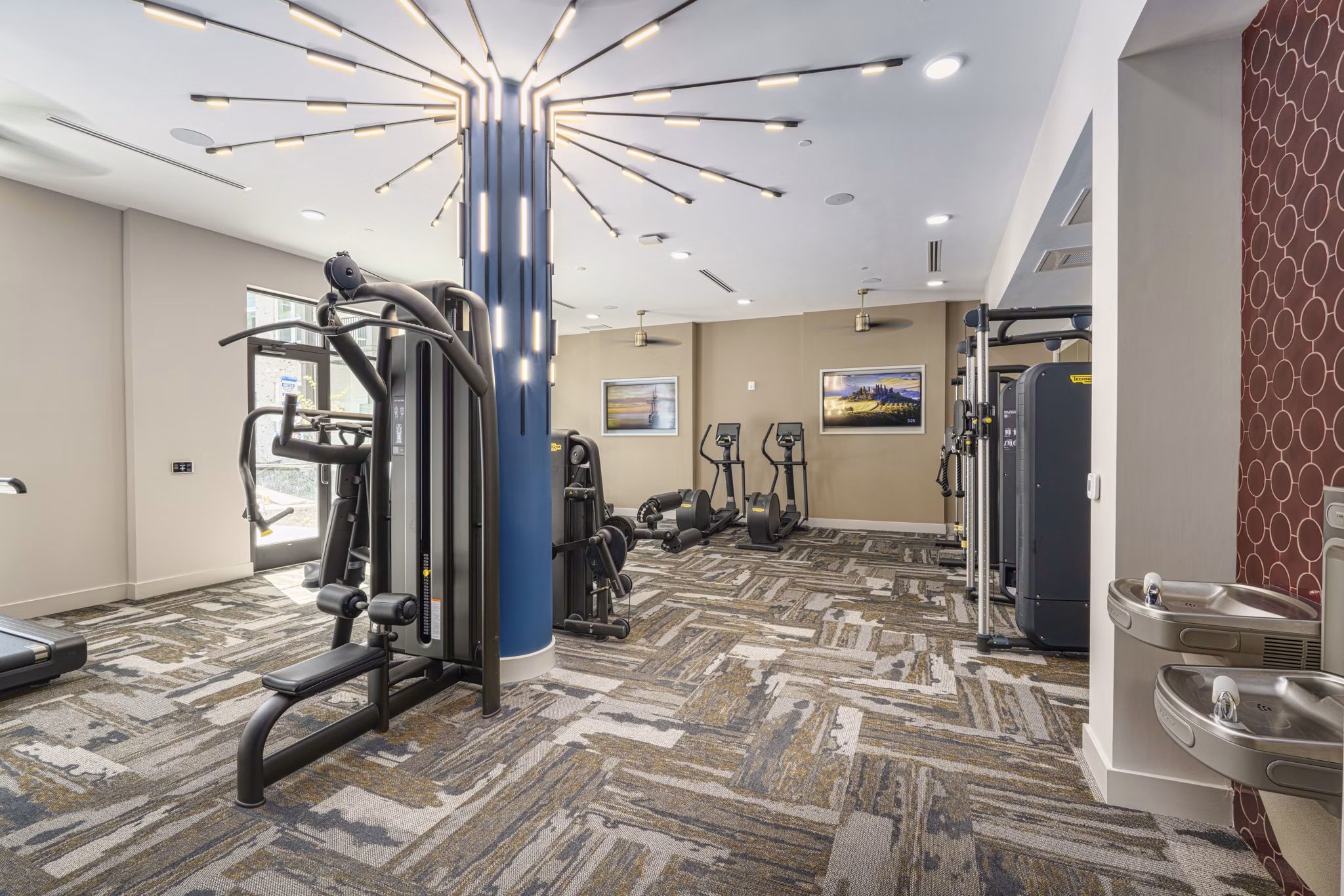 fitness center at Signal at Medallion Park Apartments