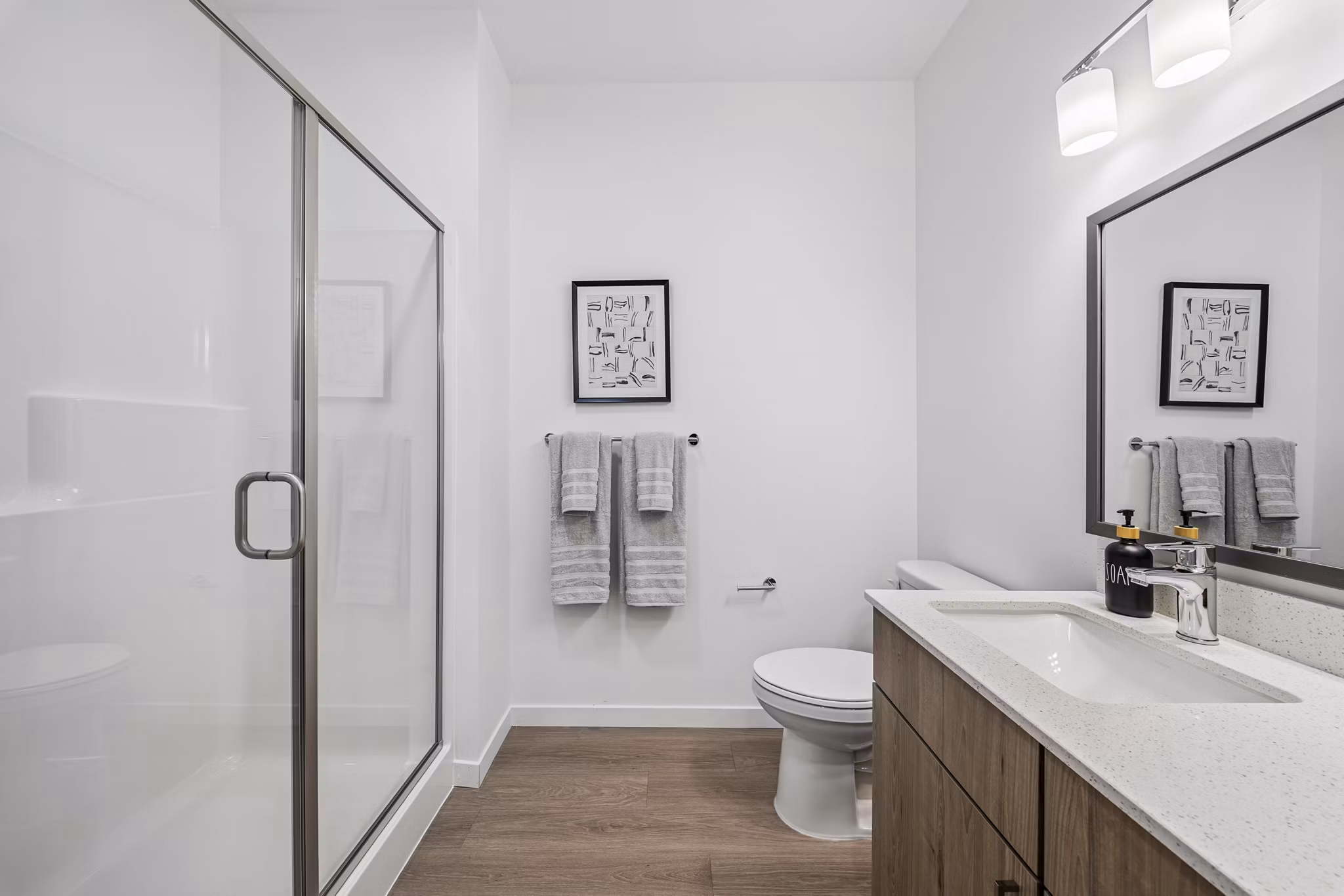 bathroom at The Duncan Apartments