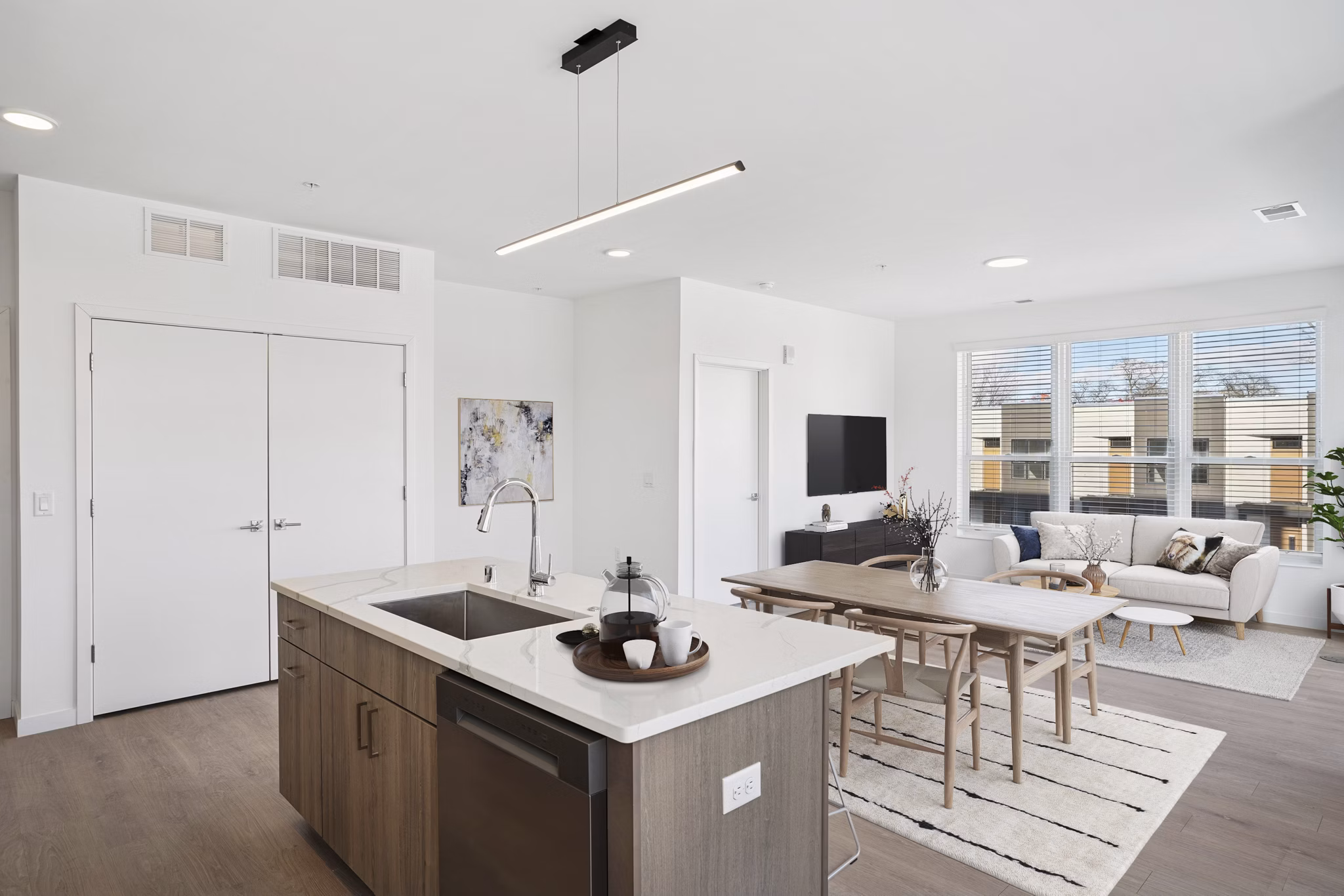 living room at The Duncan Apartments