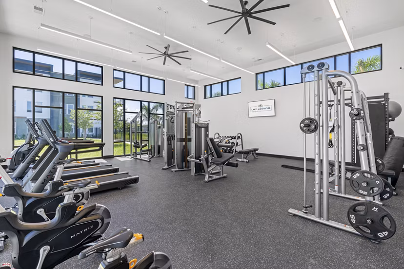 fitness center at Lake Maggiore Apartments