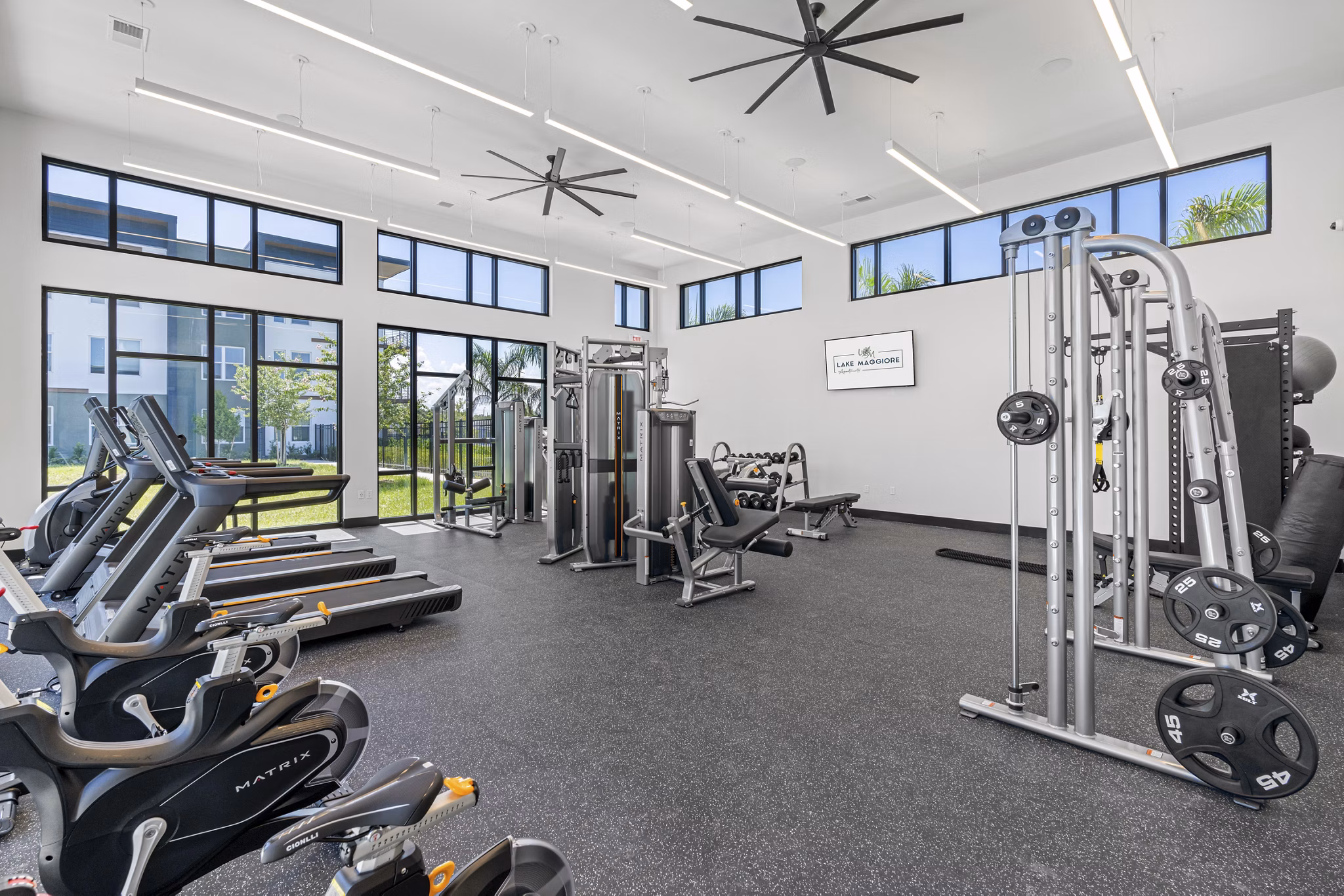fitness center at Lake Maggiore Apartments