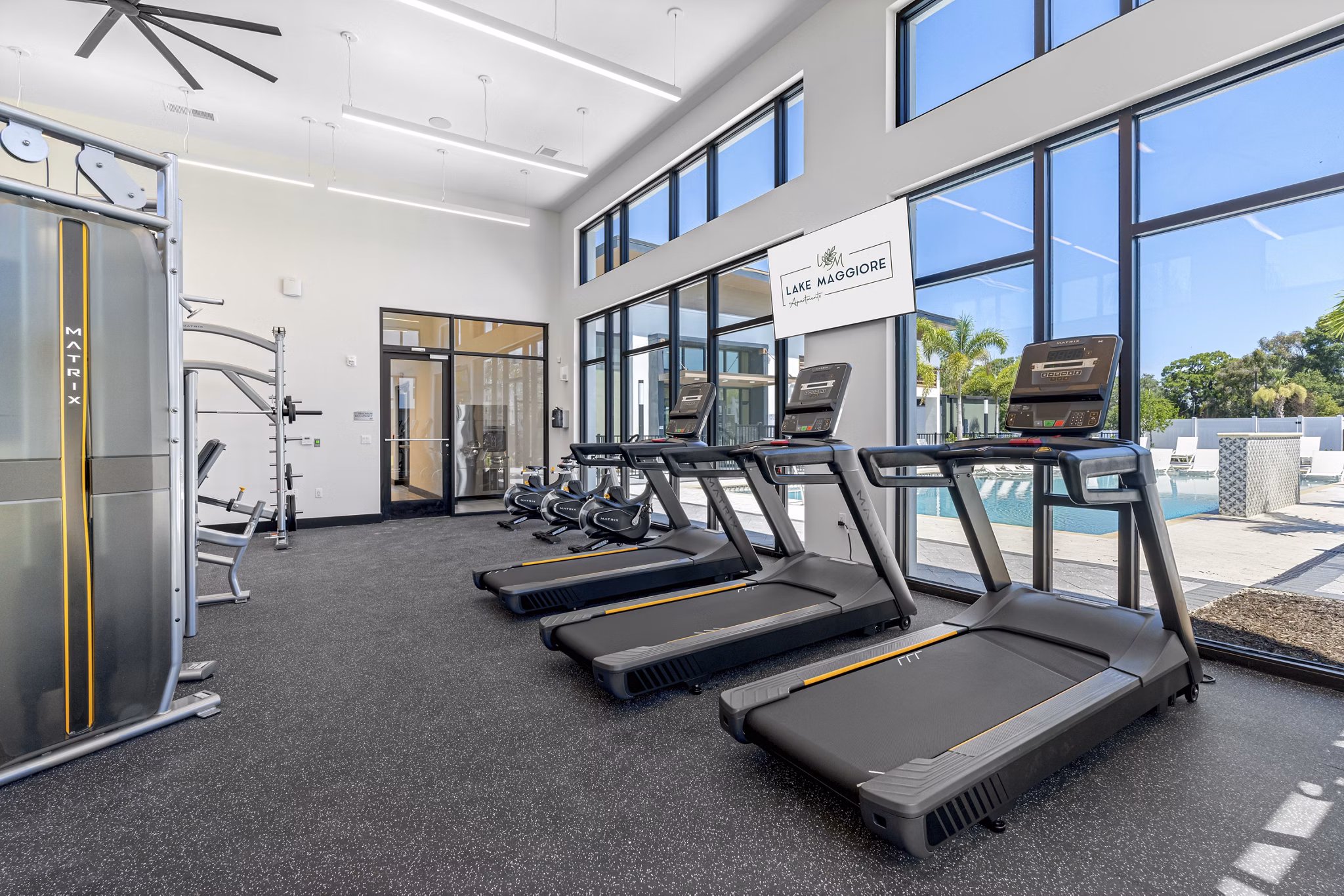 fitness center at Lake Maggiore Apartments