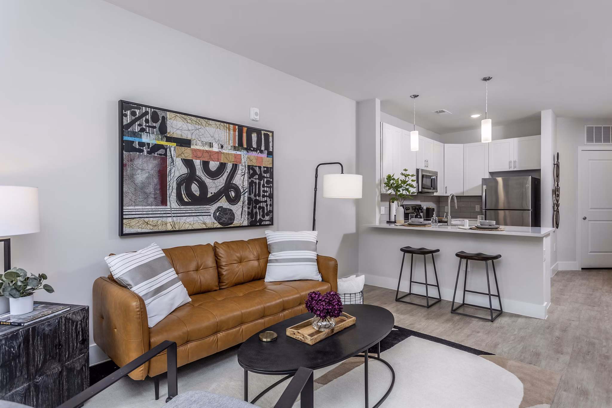 living room at Centro at Pine Nash Apartments 