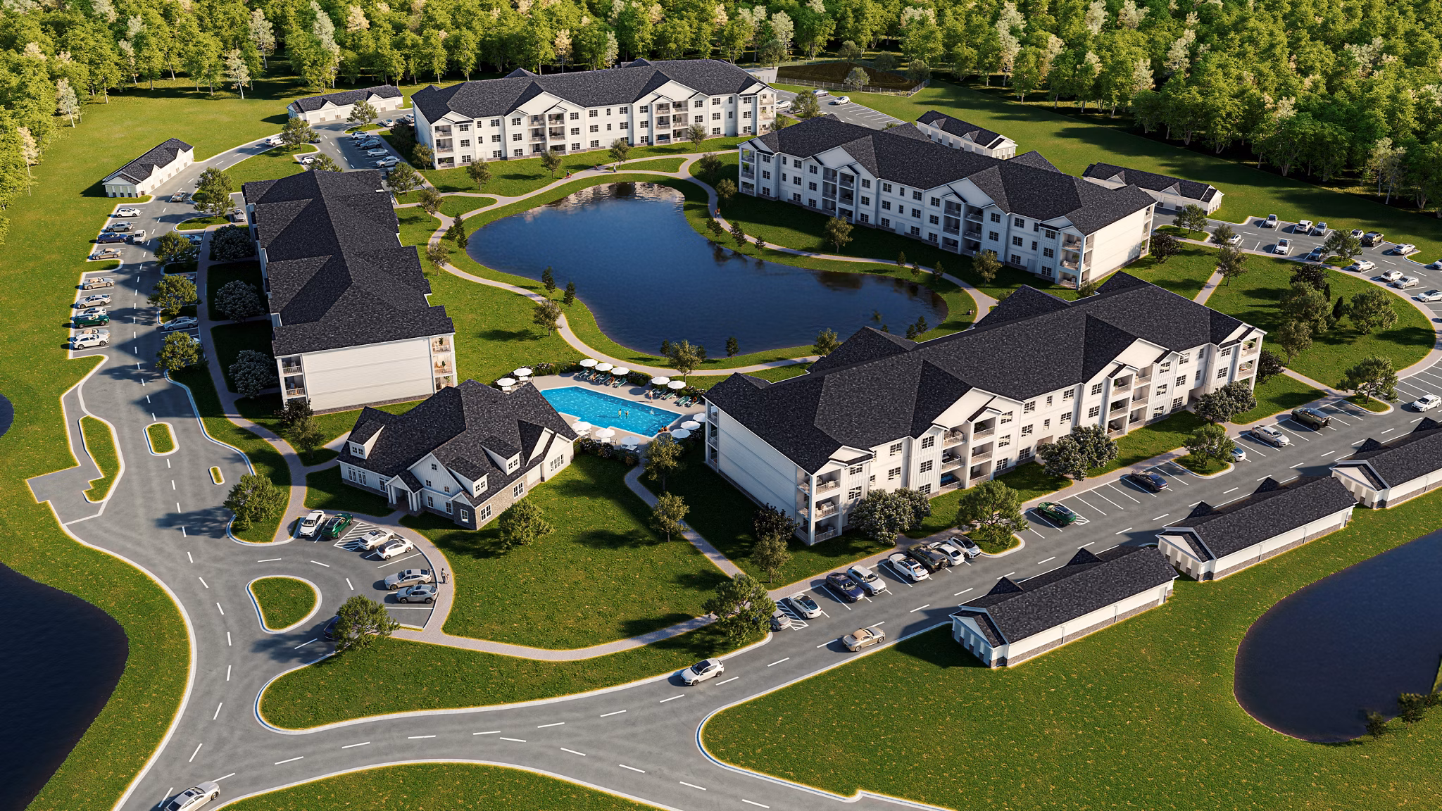 rendering at Lakeview Terrace Apartments