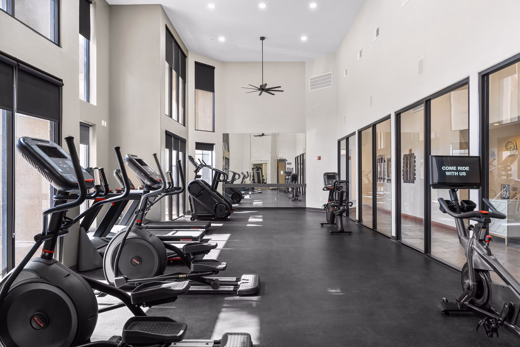 fitness center at Konrad Apartments