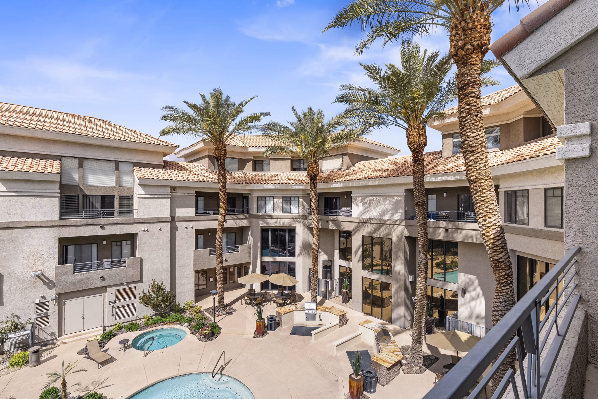 patio at Konrad Apartments