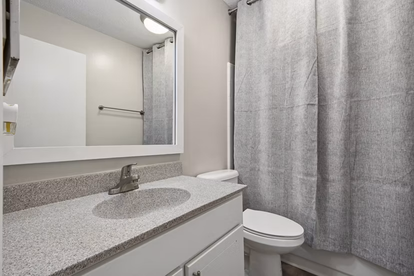bathroom at The Brook Apartments
