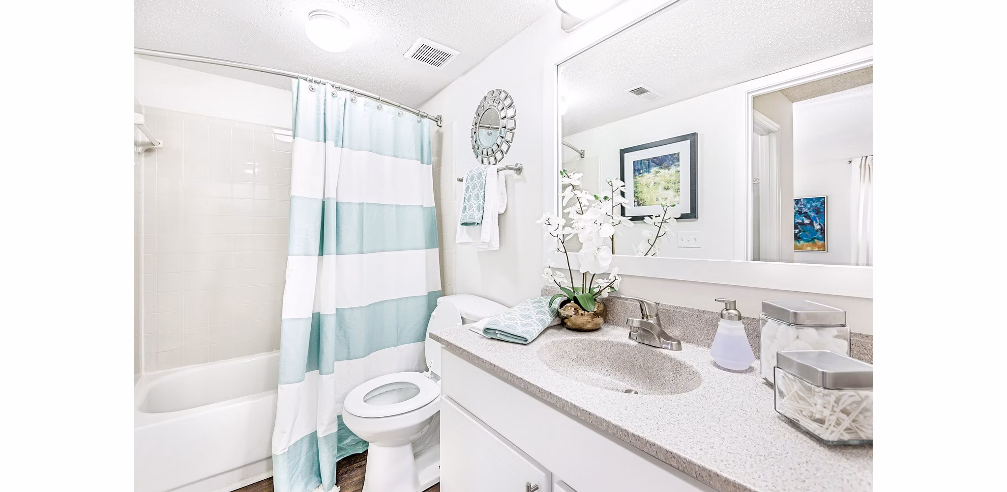 bathroom at The Brook Apartments