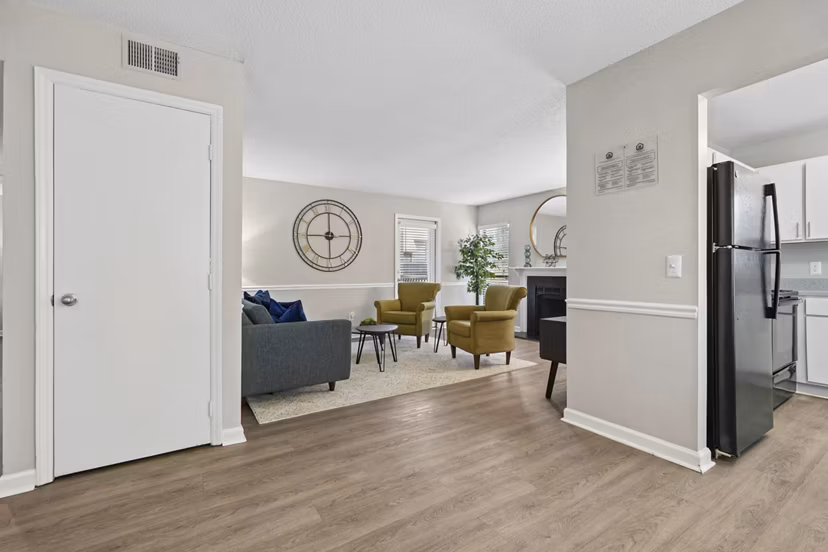 living room at The Brook Apartments