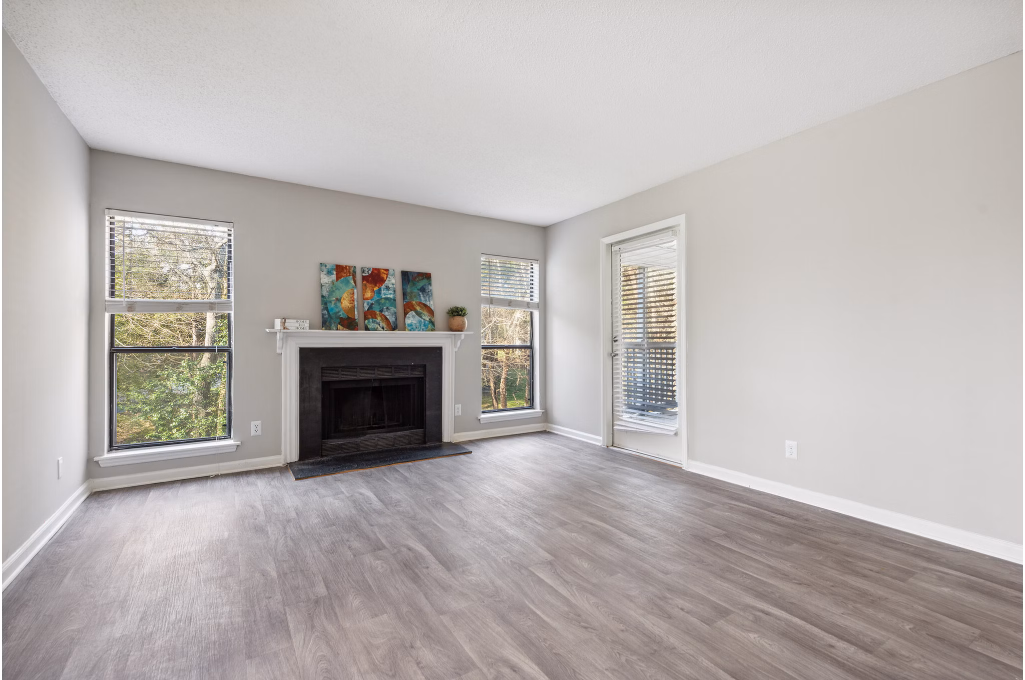 living room at The Brook Apartments