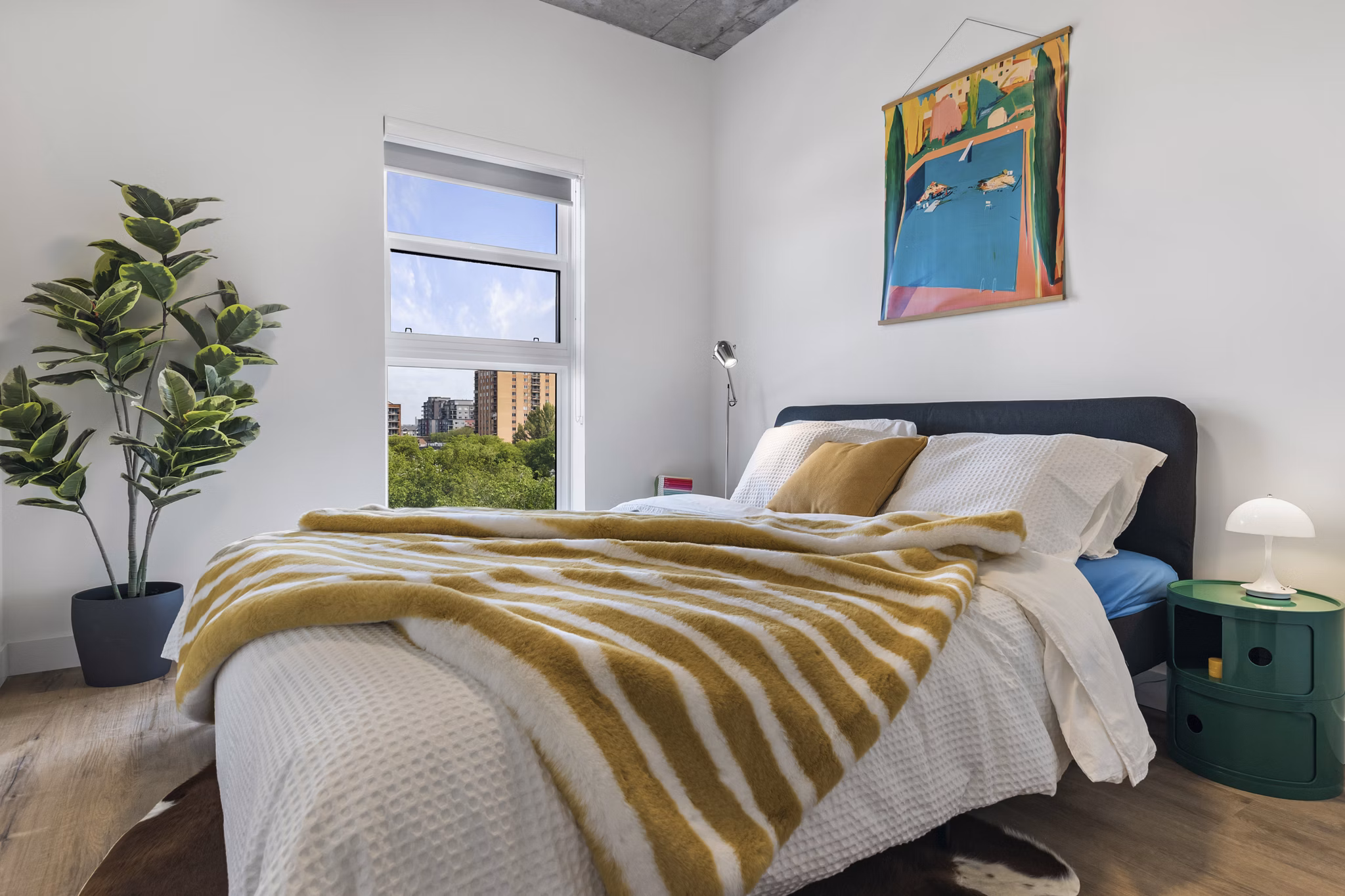 bedroom at Mercury Block Apartments