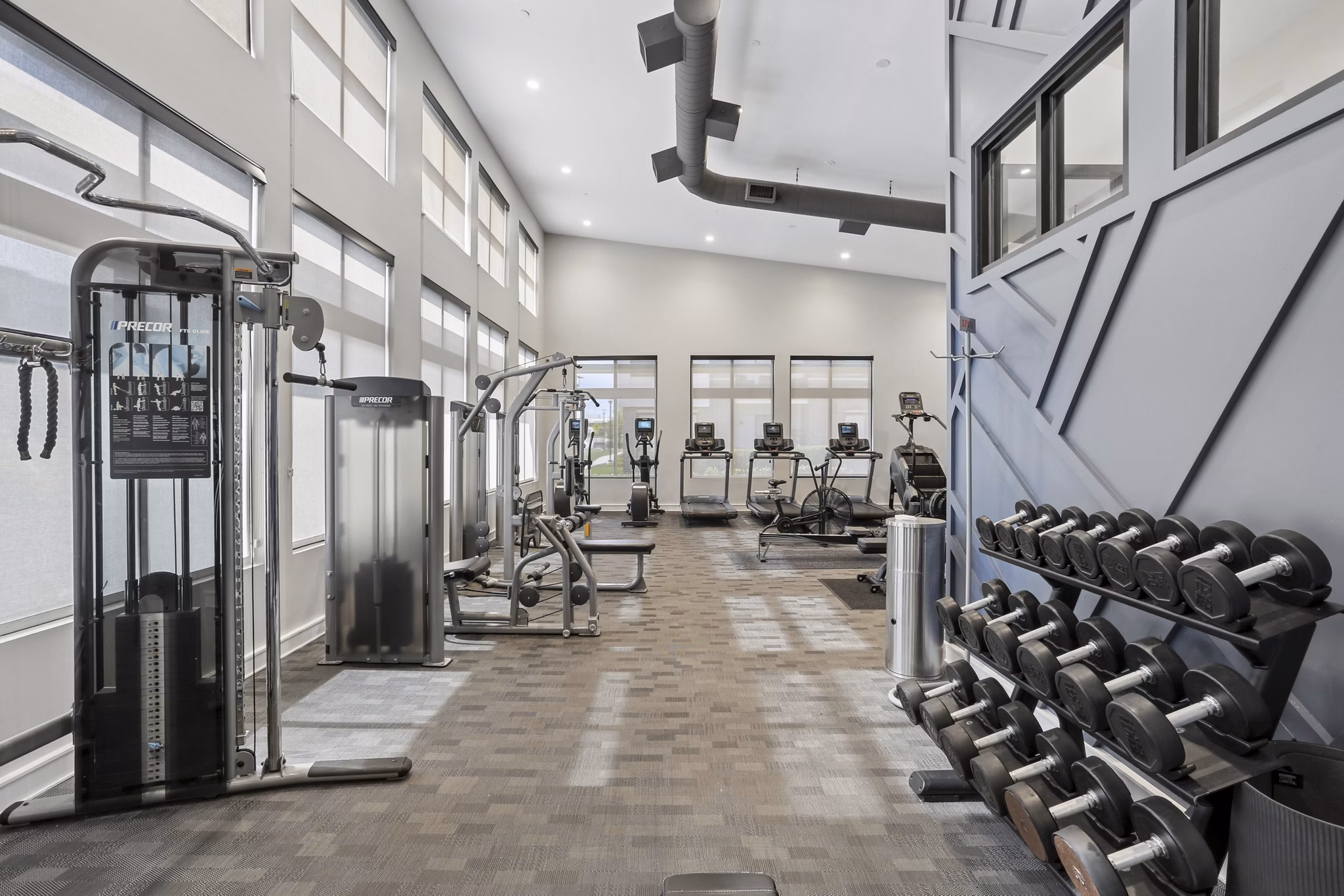fitness center at Arlo Apartments