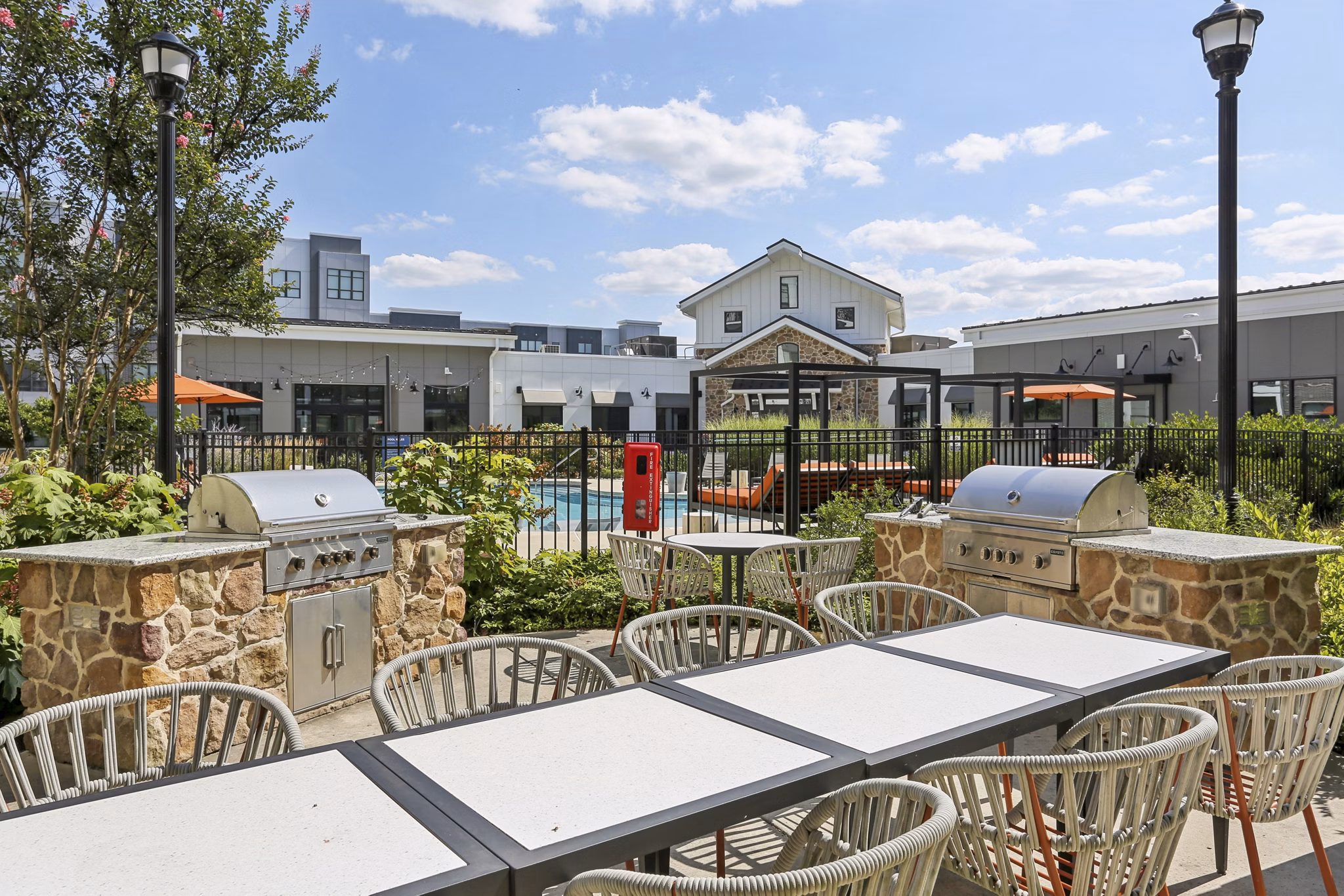 grill area at Arlo Apartments