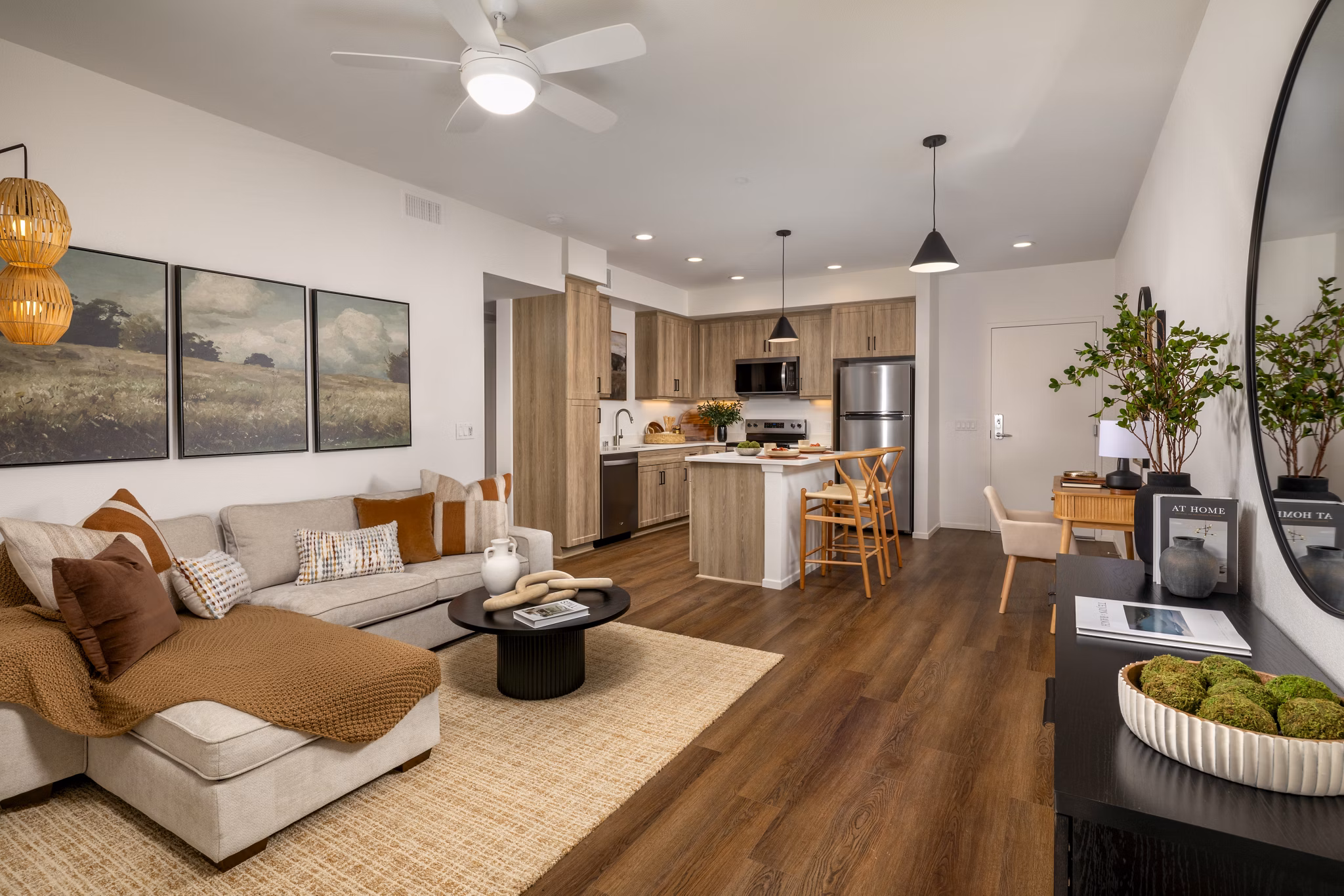 living room at Terra Vista at Tejon Ranch Apartments