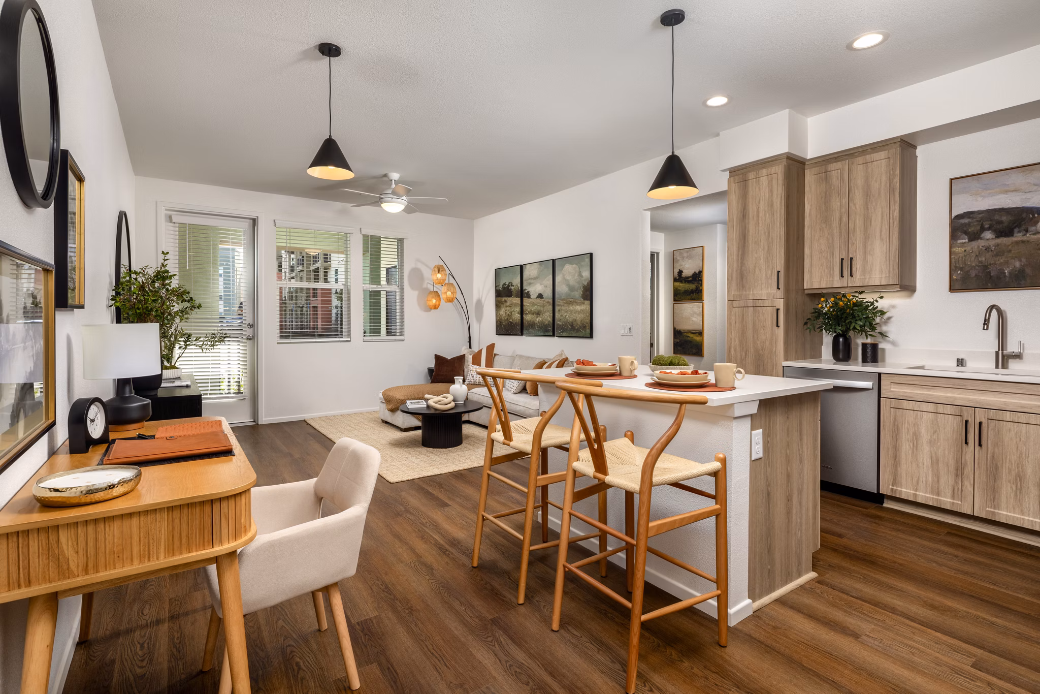 living room at Terra Vista at Tejon Ranch Apartments