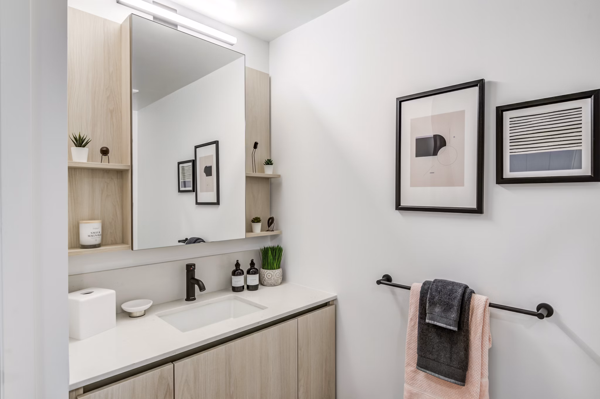 Bathroom at Ledger Union Market Apartments
