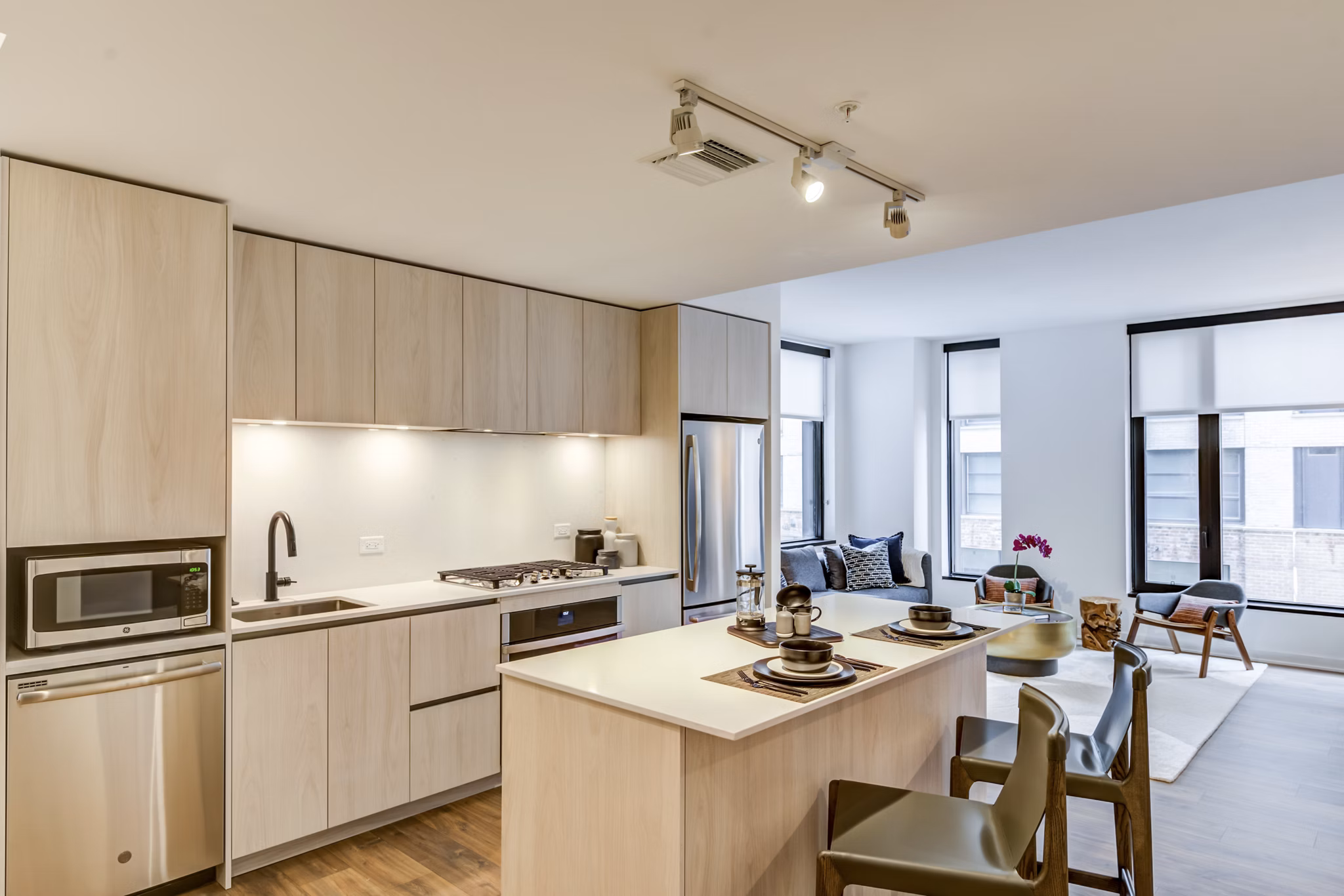 Kitchen at Ledger Union Market Apartments
