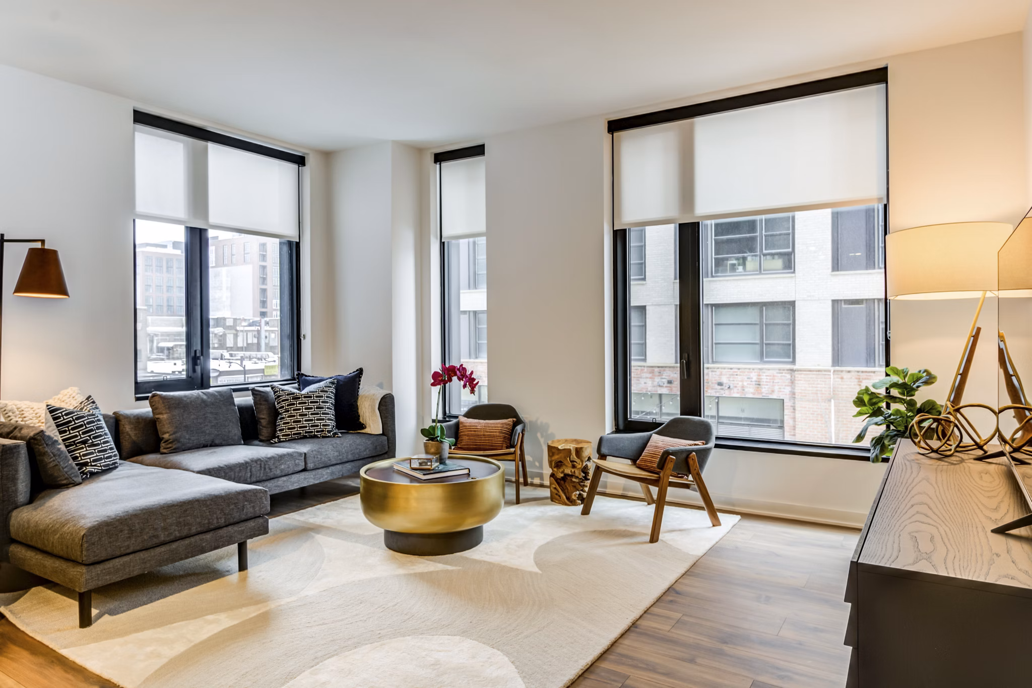 Living Room at Ledger Union Market Apartments