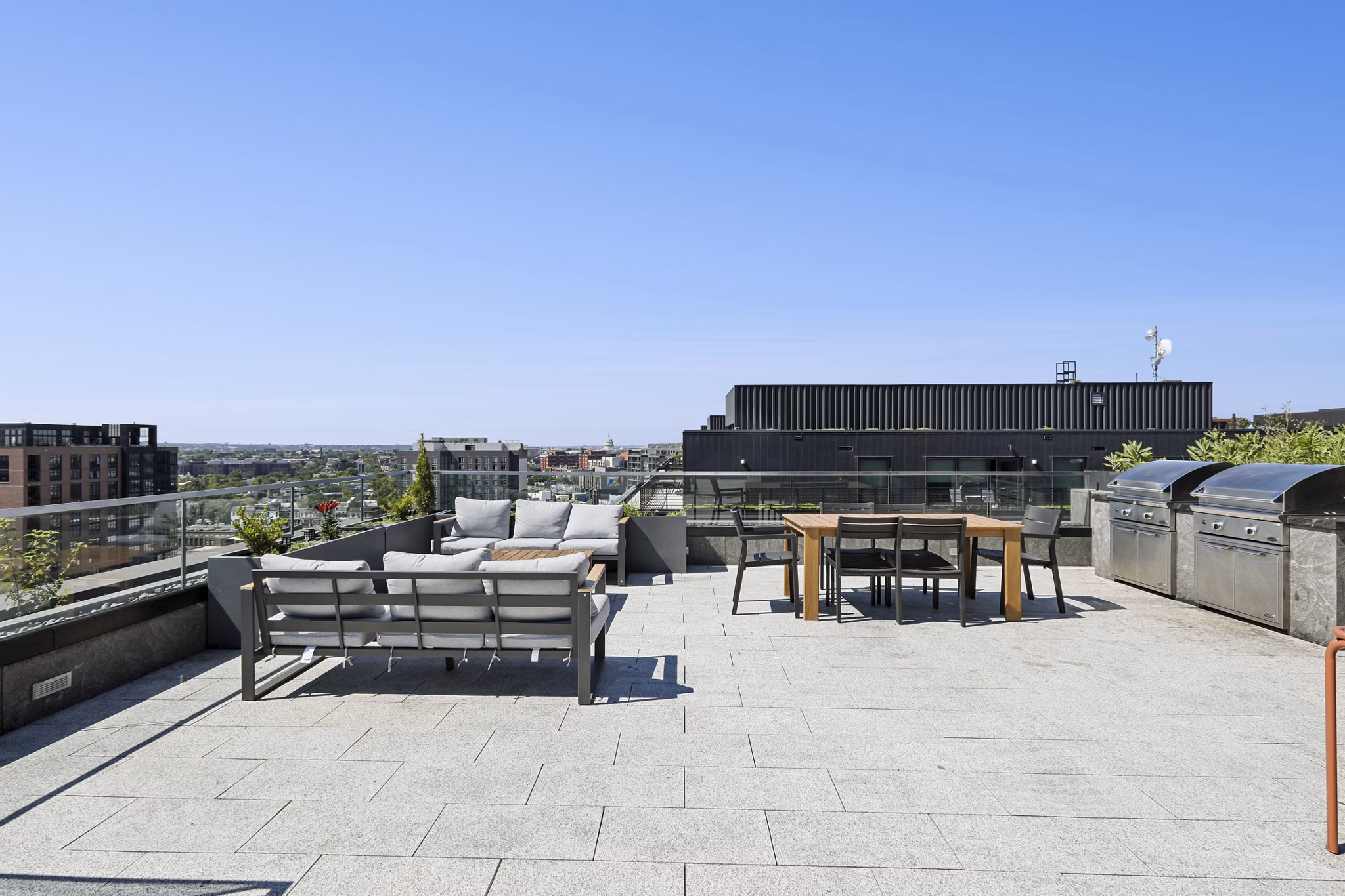 Patio at Ledger Union Market Apartments
