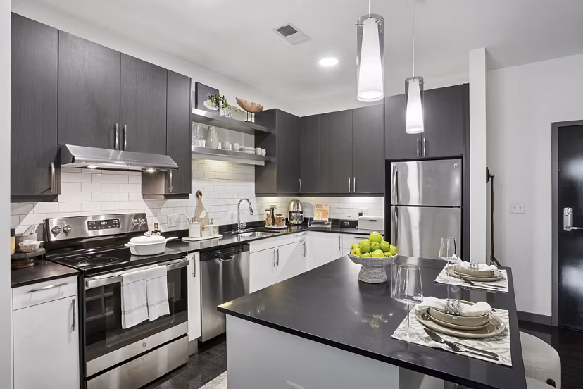kitchen at Deco Apartments