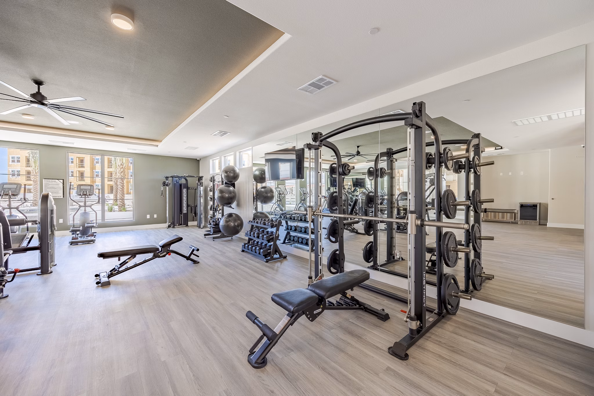fitness center at Ascend Symmetry at Cadence Apartments