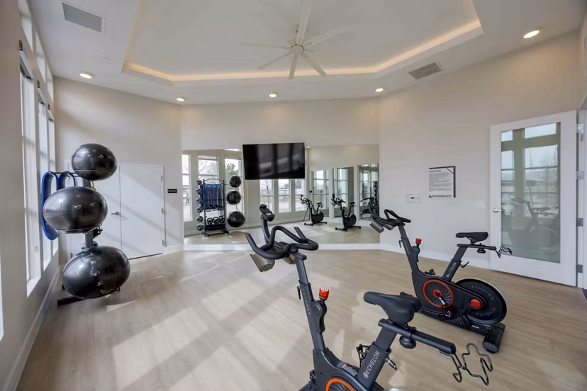 fitness center at Ascend Symmetry at Cadence Apartments