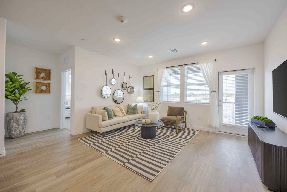 living room at Ascend Symmetry at Cadence Apartments