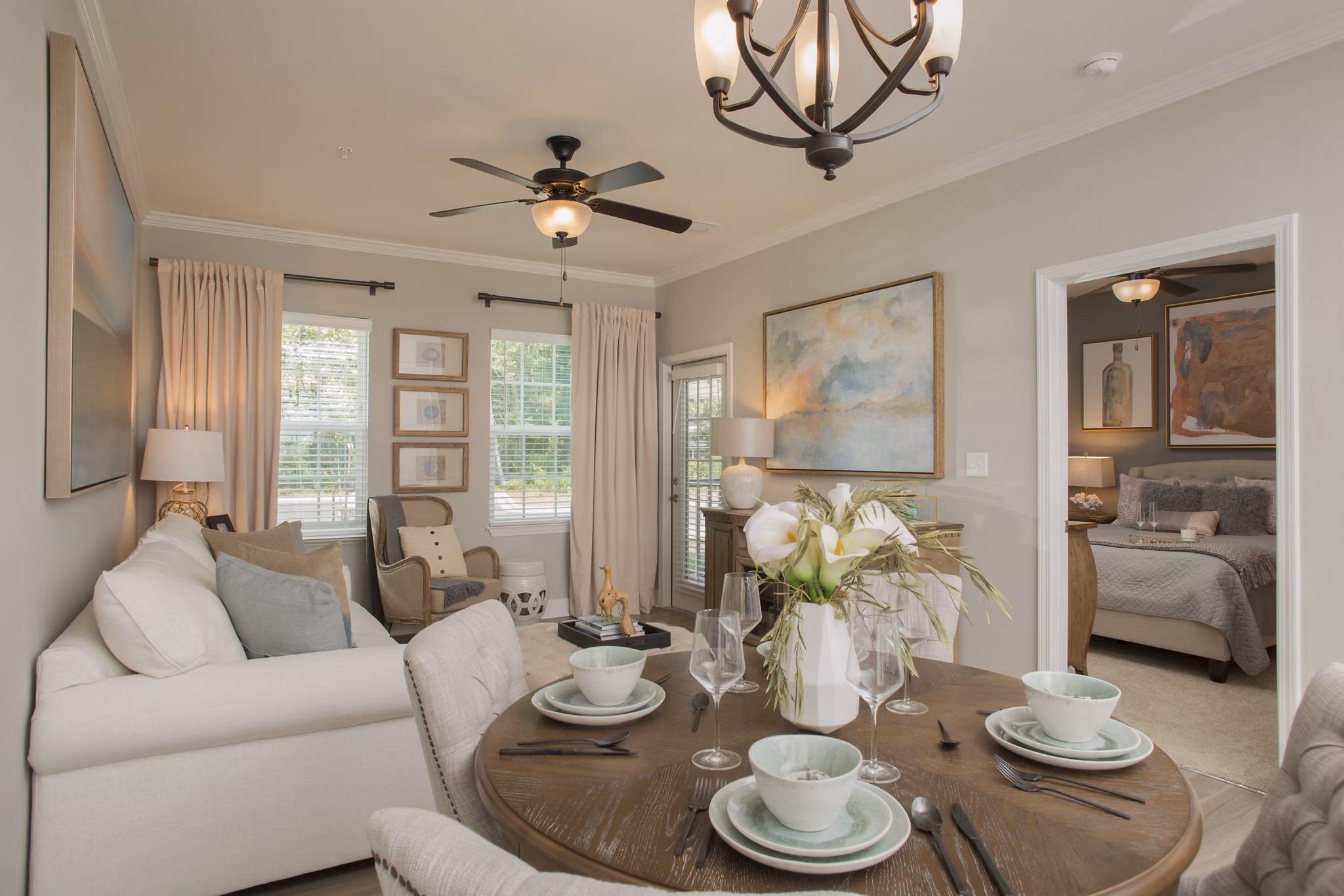 living room at Waterleaf at Murrells Inlet Apartments 