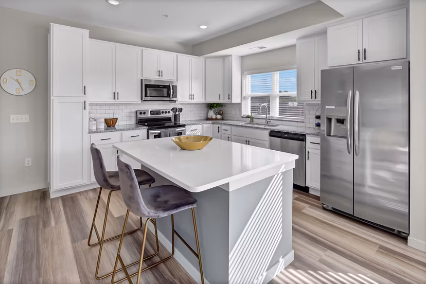 kitchen at Novo Apartments