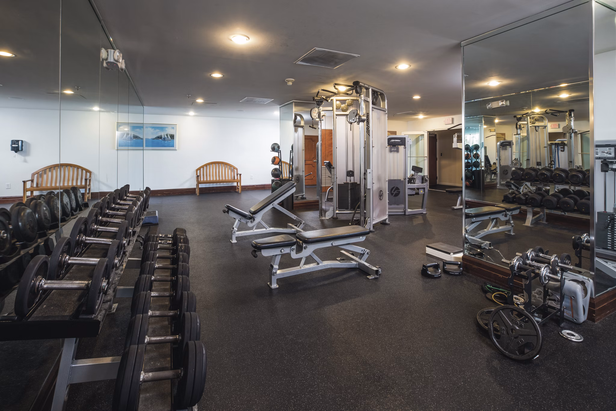 fitness center at Yacht Club at Brickell Apartments